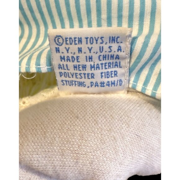 Vintage 1990 Eden Toys 19" Madeline Rag Doll Plush, Striped Dress, Appendix Scar - Picture 6 of 7